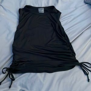 Black tank top with sides that tie